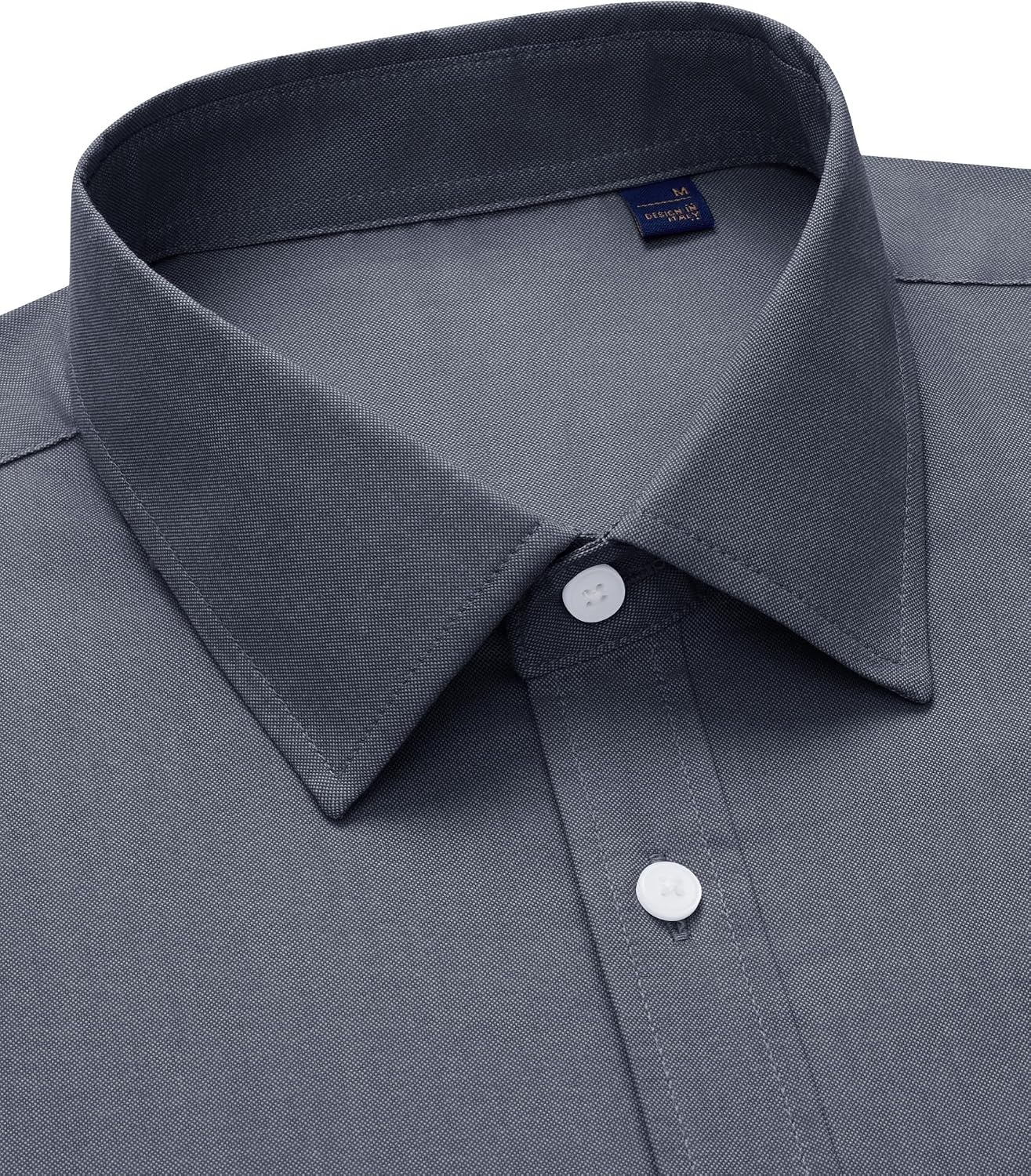 image:imageAlimens amp Gentle Mens Oxford Button Down Shirt with Pocket Stretch FabricWrinkle FreeRegular FitClassicBusiness CasualWeddingGrey