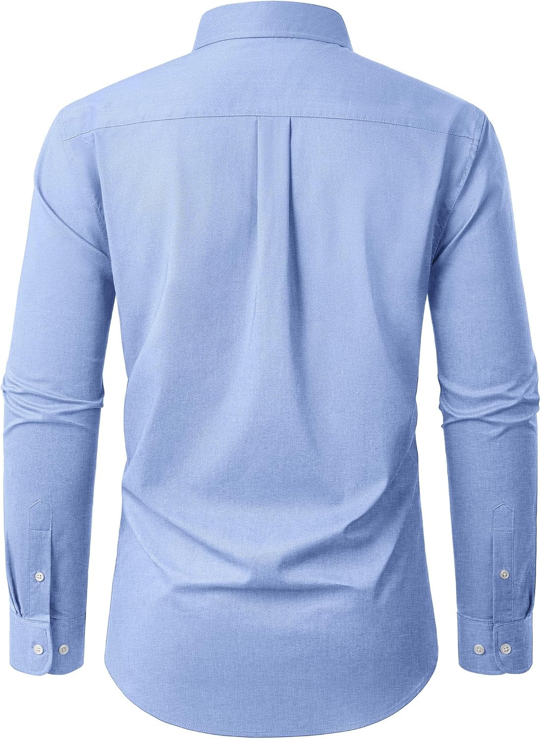 image:imageAlimens amp Gentle Mens Oxford Button Down Shirt with Pocket Stretch FabricWrinkle FreeRegular FitClassicBusiness CasualWeddingLight Blue