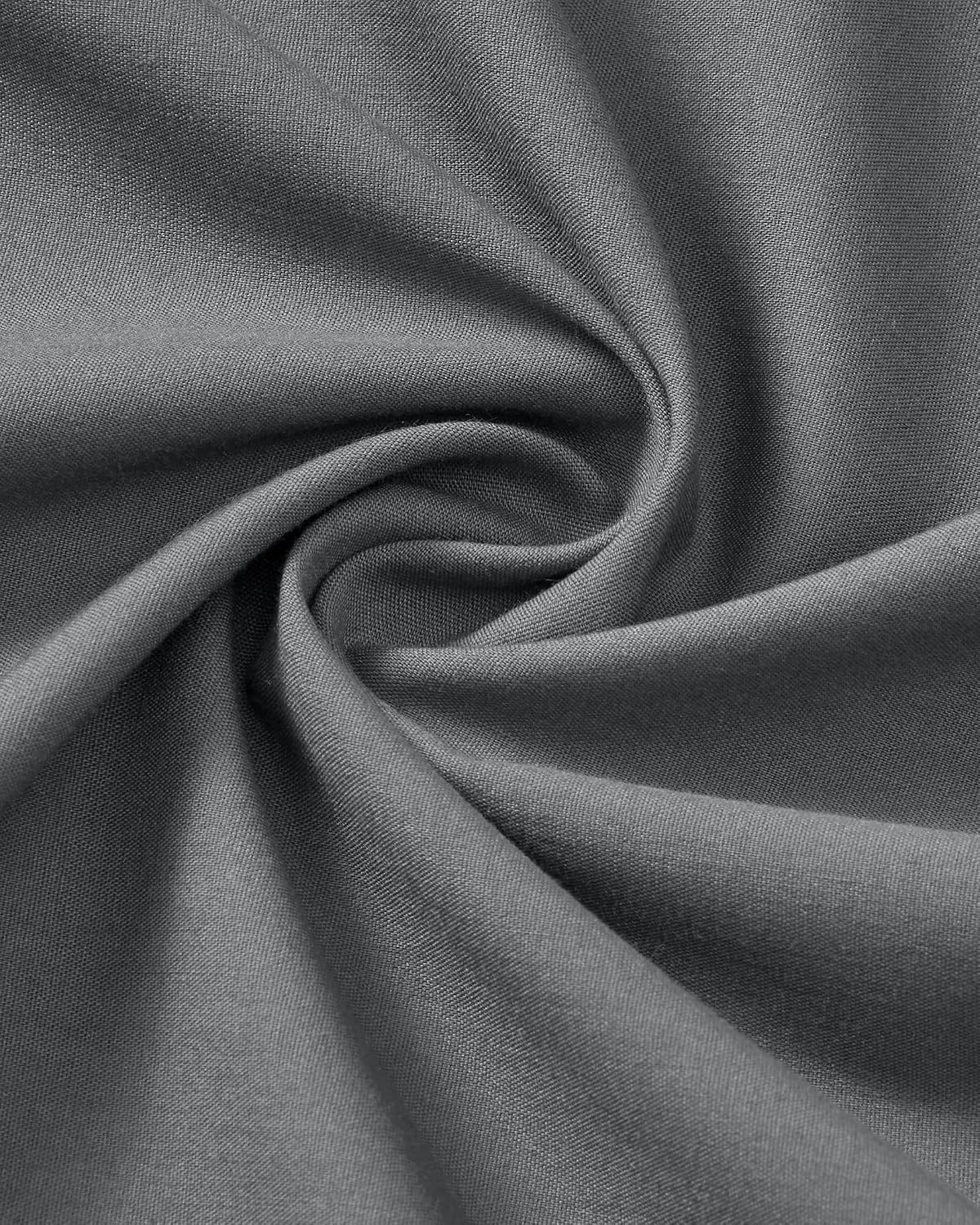 image:imageMens Dress Shirts Long Sleeve Stretch Wrinkle Free Work Button Down Shirt Business Formal Office Wedding Stretch Cotton Solid Fabric To Easy Care Breathable Comfortable Spread Collar Regular FitGrey
