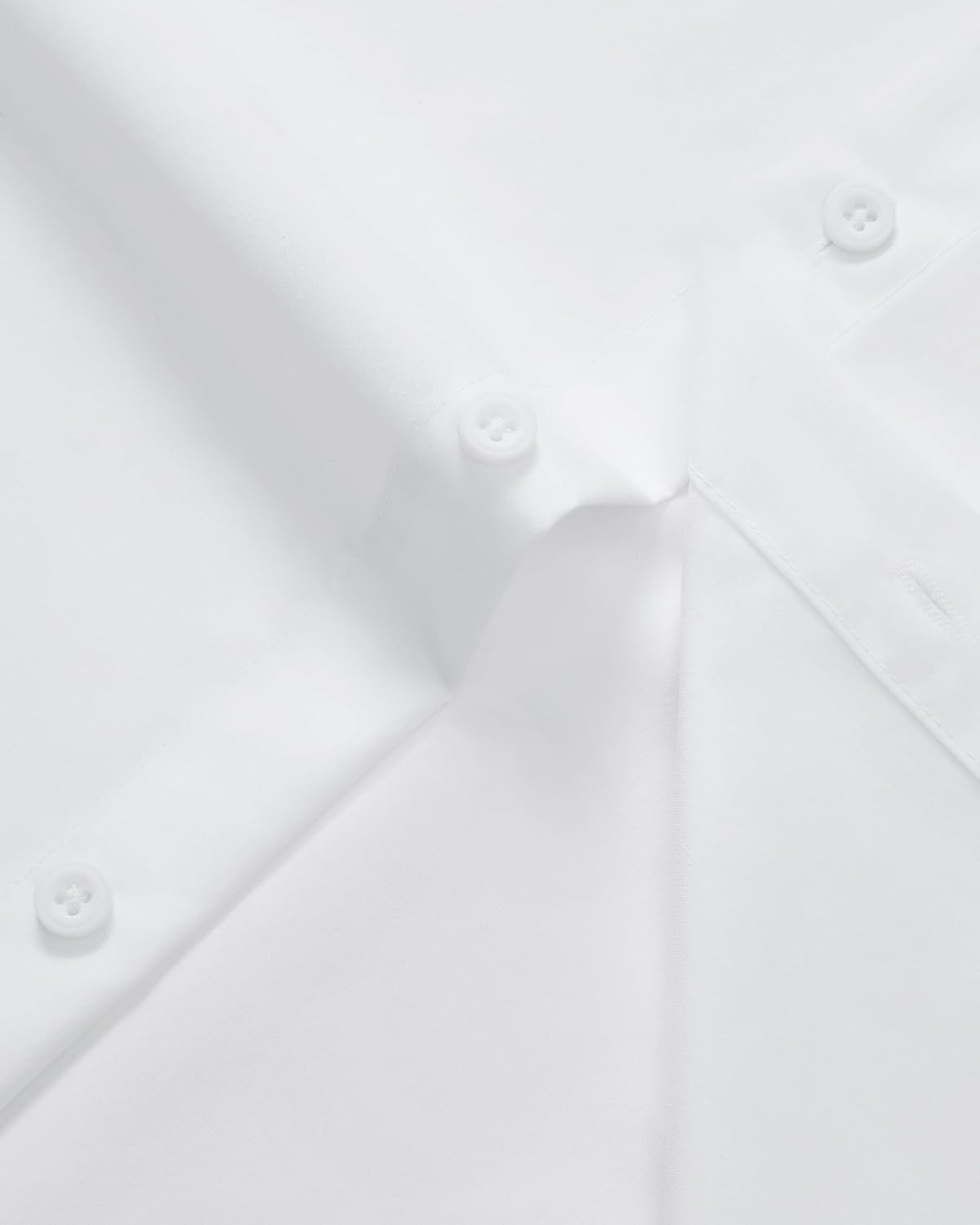 image:imageMens Dress Shirts Long Sleeve Stretch Wrinkle Free Work Button Down Shirt Business Formal Office Wedding Stretch Cotton Solid Fabric To Easy Care Breathable Comfortable Spread Collar Regular FitWhite