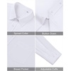 Alimens & Gentle Big and Tall Dress Shirts for Men with Pocket(2XL-6XL B＆T) | 4-Way Stretch,Wrinkle-Free,Soft,Breathable,Business Casual,Office Work,Wedding,Formal Event,Interview,Polyester Spandex(White)