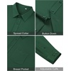 Alimens & Gentle Big and Tall Dress Shirts for Men with Pocket(2XL-6XL B＆T) | 4-Way Stretch,Wrinkle-Free,Soft,Breathable,Business Casual,Office Work,Wedding,Formal Event,Interview,Polyester Spandex(Dark Green)