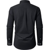 Alimens & Gentle Mens Oxford Button Down Shirt with Pocket | Stretch Fabric,Wrinkle Free,Regular Fit,Classic,Business Casual,Wedding(Black)