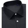 Alimens & Gentle Mens Oxford Button Down Shirt with Pocket | Stretch Fabric,Wrinkle Free,Regular Fit,Classic,Business Casual,Wedding(Black)