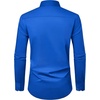 Men’s Dress Shirts Long Sleeve Stretch Wrinkle Free Work Button Down Shirt | Business Formal Office Wedding, Stretch Cotton Solid Fabric To Easy Care , Breathable Comfortable, Spread Collar Regular Fit(Royal Blue)
