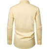 Men’s Dress Shirts Long Sleeve Stretch Wrinkle Free Work Button Down Shirt | Business Formal Office Wedding, Stretch Cotton Solid Fabric To Easy Care , Breathable Comfortable, Spread Collar Regular Fit(Yellow)