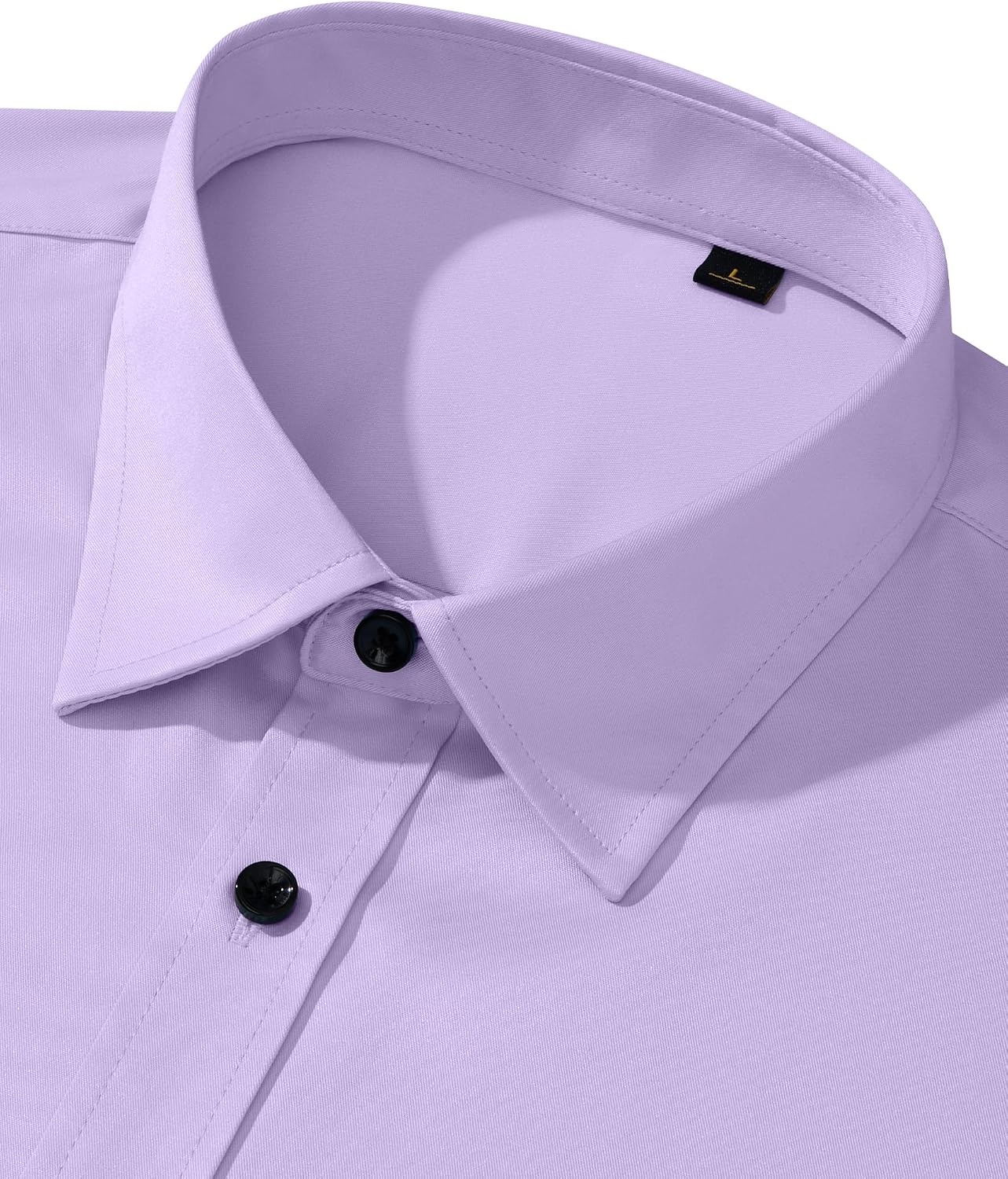 image:imageMens Dress Shirt Long Sleeve Wrinkle Free Stretch Button Down Shirts Non Iron Regular Fit Solid Color Button Up for Business Casual Wedding Office Work Party Dating Interview Meeting FormalLavender