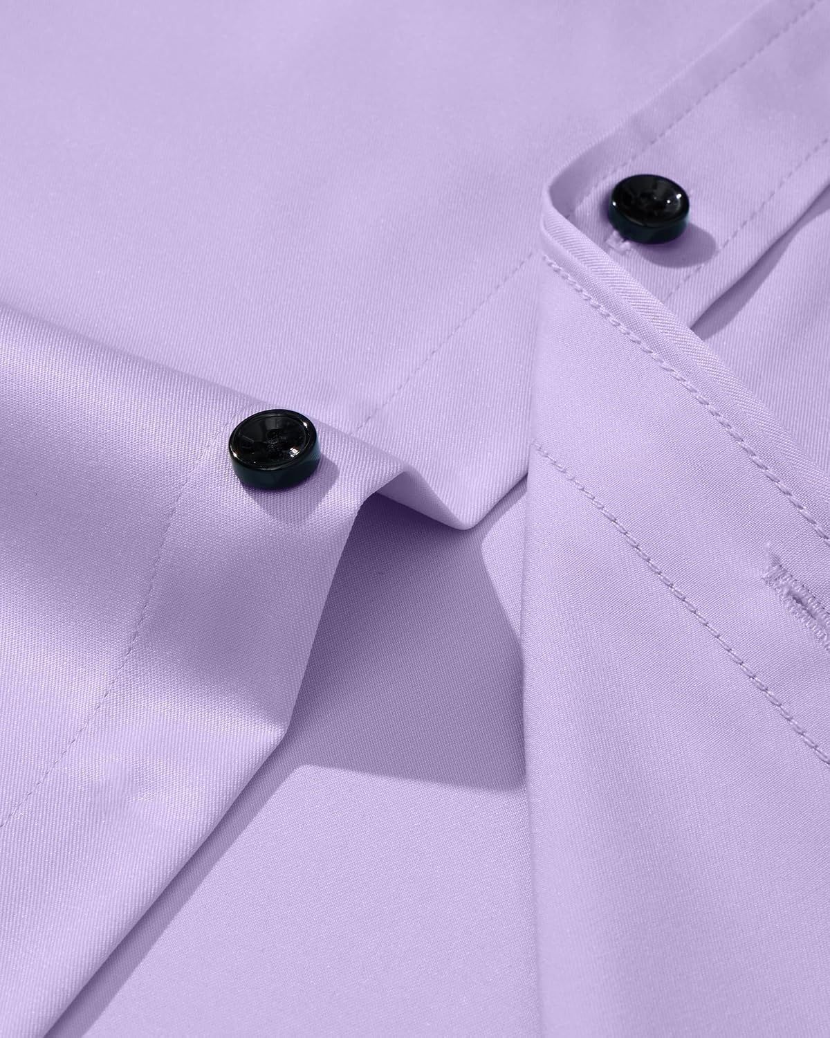 image:imageMens Dress Shirt Long Sleeve Wrinkle Free Stretch Button Down Shirts Non Iron Regular Fit Solid Color Button Up for Business Casual Wedding Office Work Party Dating Interview Meeting FormalLavender