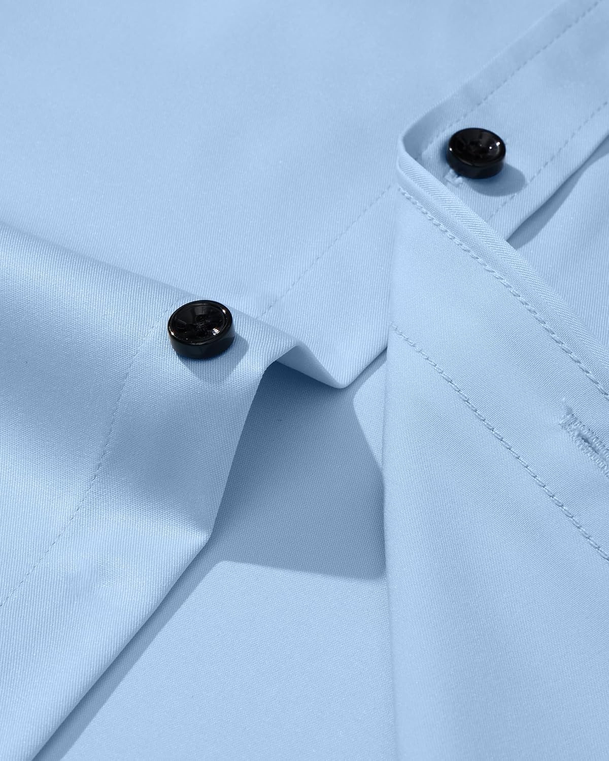 image:imageMens Dress Shirt Long Sleeve Wrinkle Free Stretch Button Down Shirts Non Iron Regular Fit Solid Color Button Up for Business Casual Wedding Office Work Party Dating Interview Meeting FormalBlue