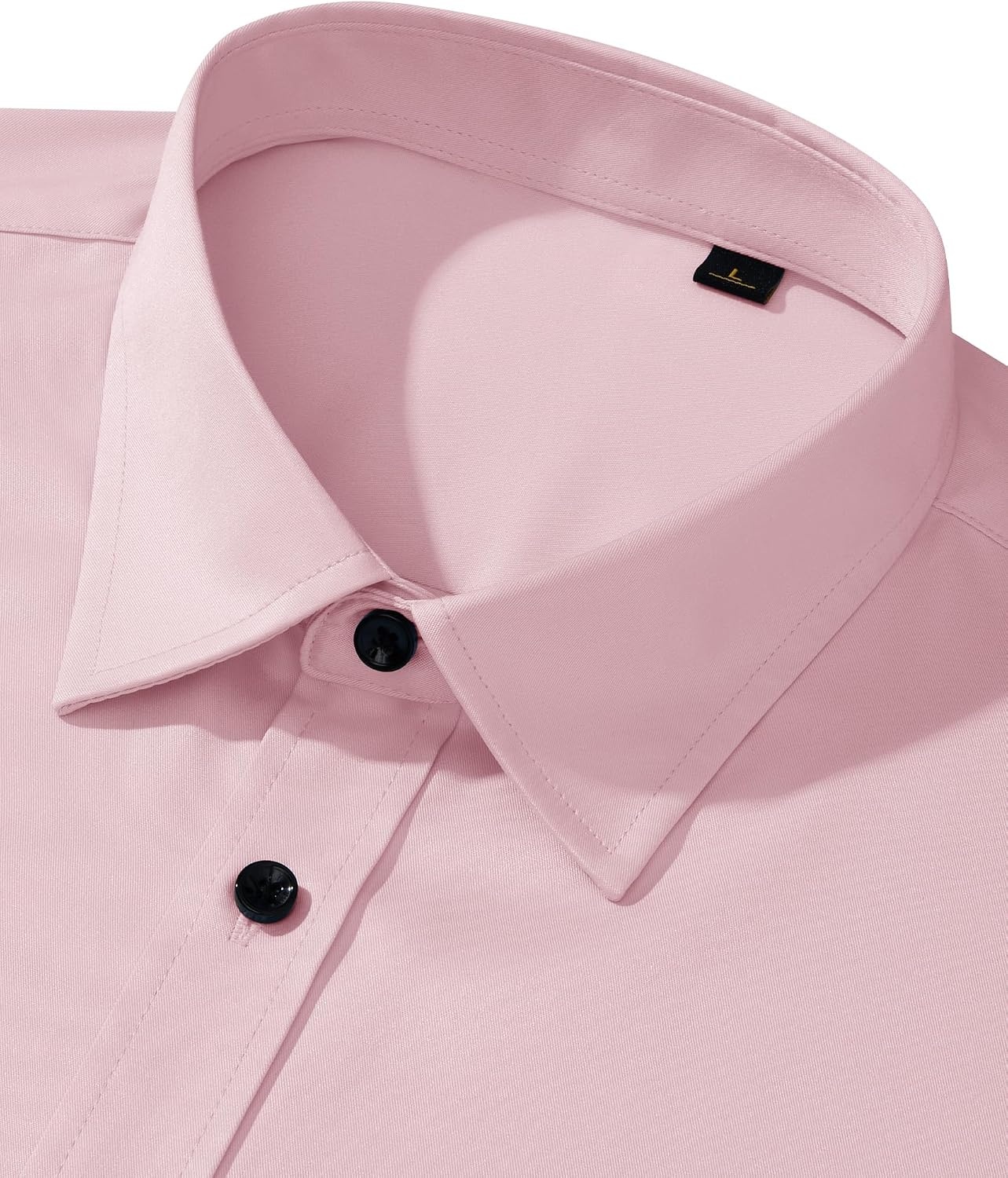 image:imageMens Dress Shirt Long Sleeve Wrinkle Free Stretch Button Down Shirts Non Iron Regular Fit Solid Color Button Up for Business Casual Wedding Office Work Party Dating Interview Meeting FormalPink