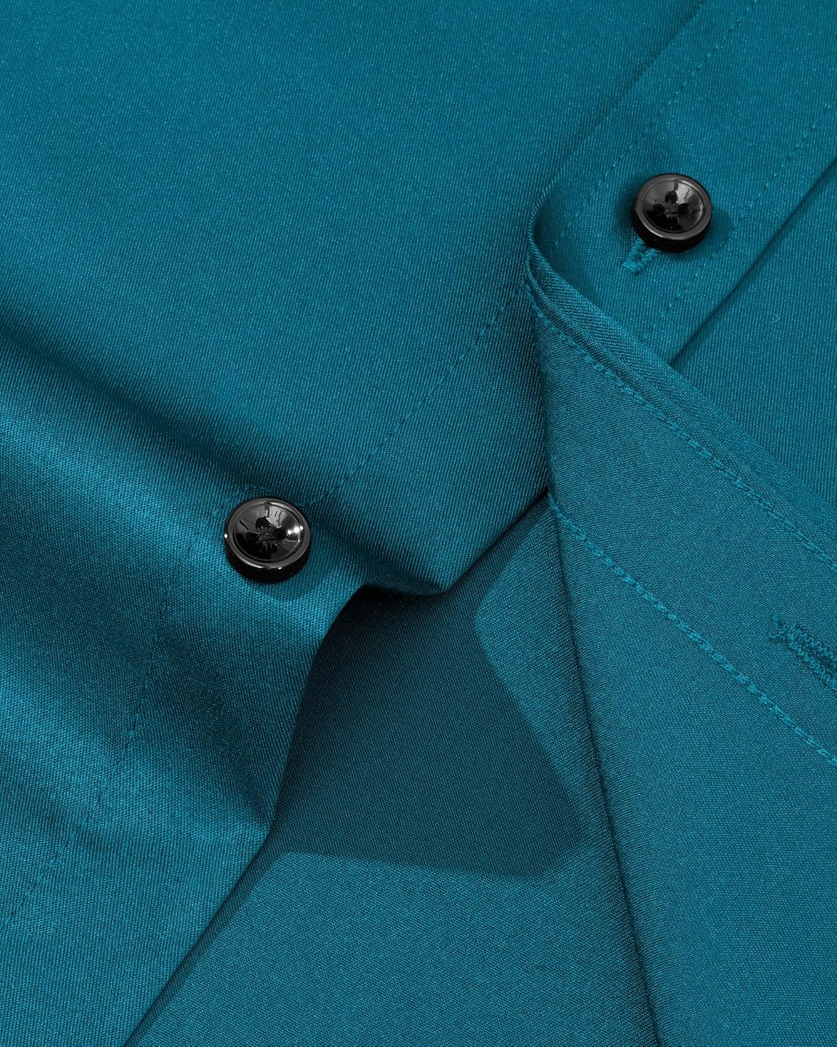 image:imageMens Dress Shirt Long Sleeve Wrinkle Free Stretch Button Down Shirts Non Iron Regular Fit Solid Color Button Up for Business Casual Wedding Office Work Party Dating Interview Meeting FormalTeal