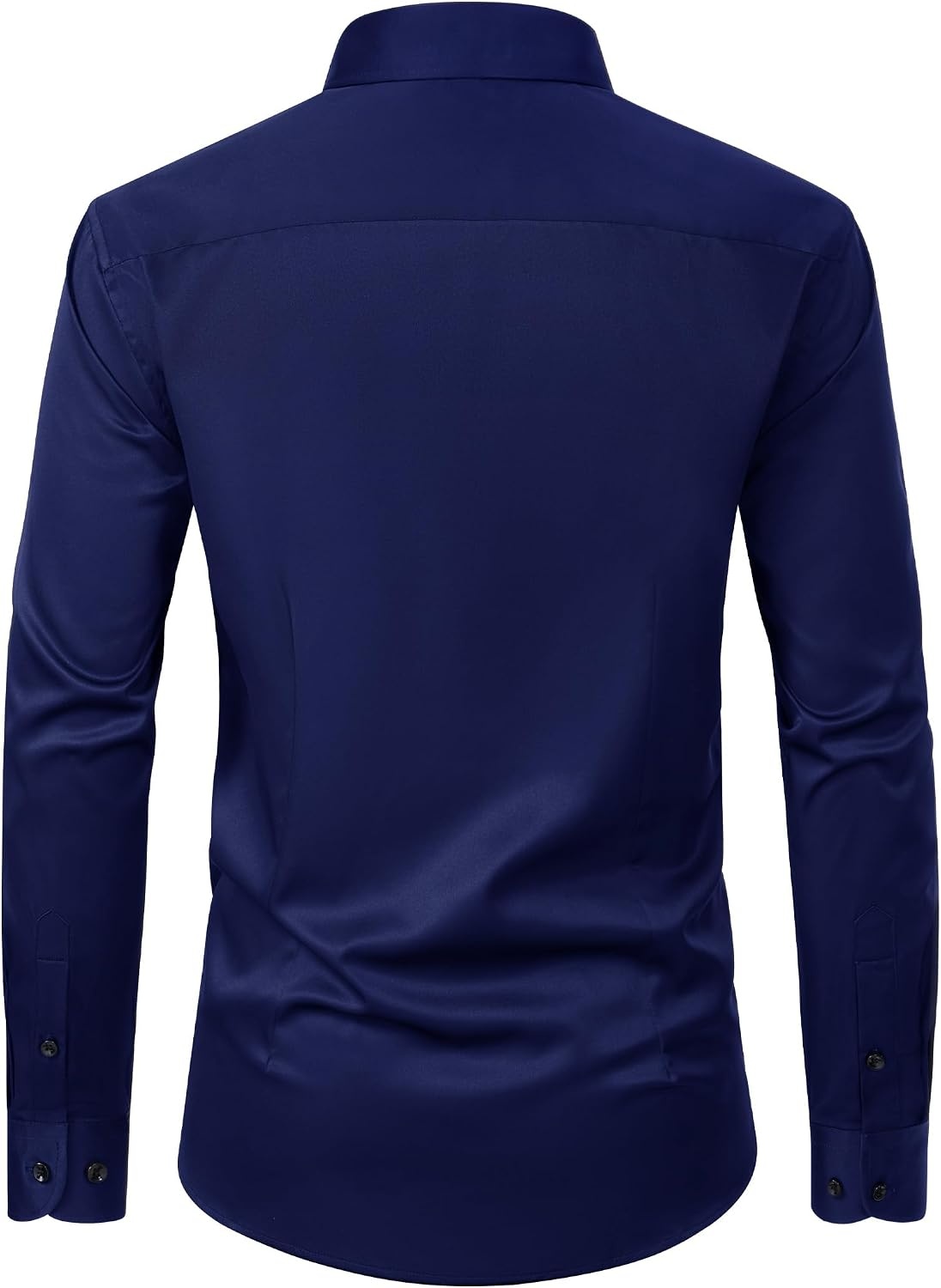 image:imageMens Dress Shirt Long Sleeve Wrinkle Free Stretch Button Down Shirts Non Iron Regular Fit Solid Color Button Up for Business Casual Wedding Office Work Party Dating Interview Meeting FormalNavy Blue