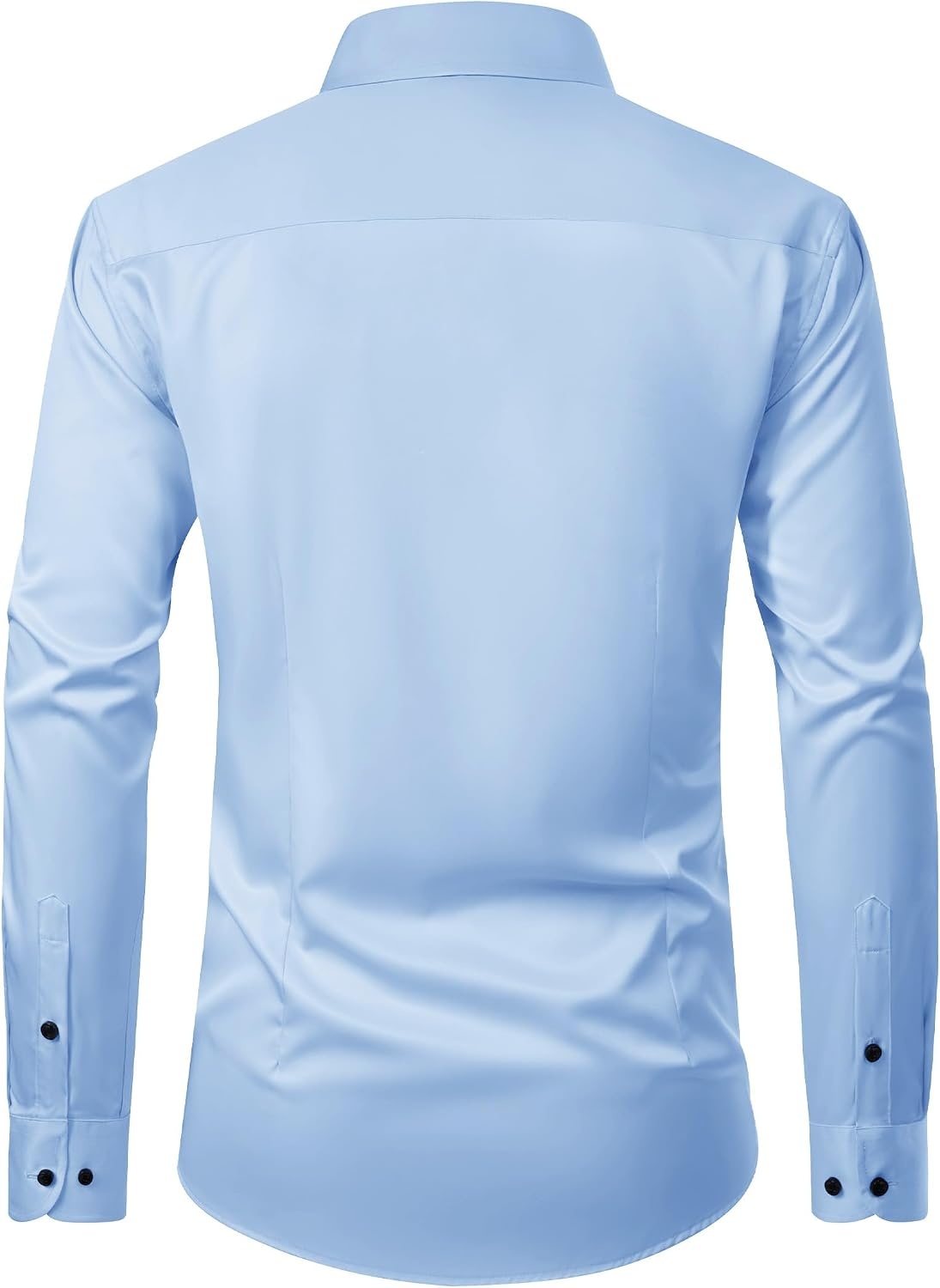 image:imageMens Dress Shirt Long Sleeve Wrinkle Free Stretch Button Down Shirts Non Iron Regular Fit Solid Color Button Up for Business Casual Wedding Office Work Party Dating Interview Meeting FormalBlue
