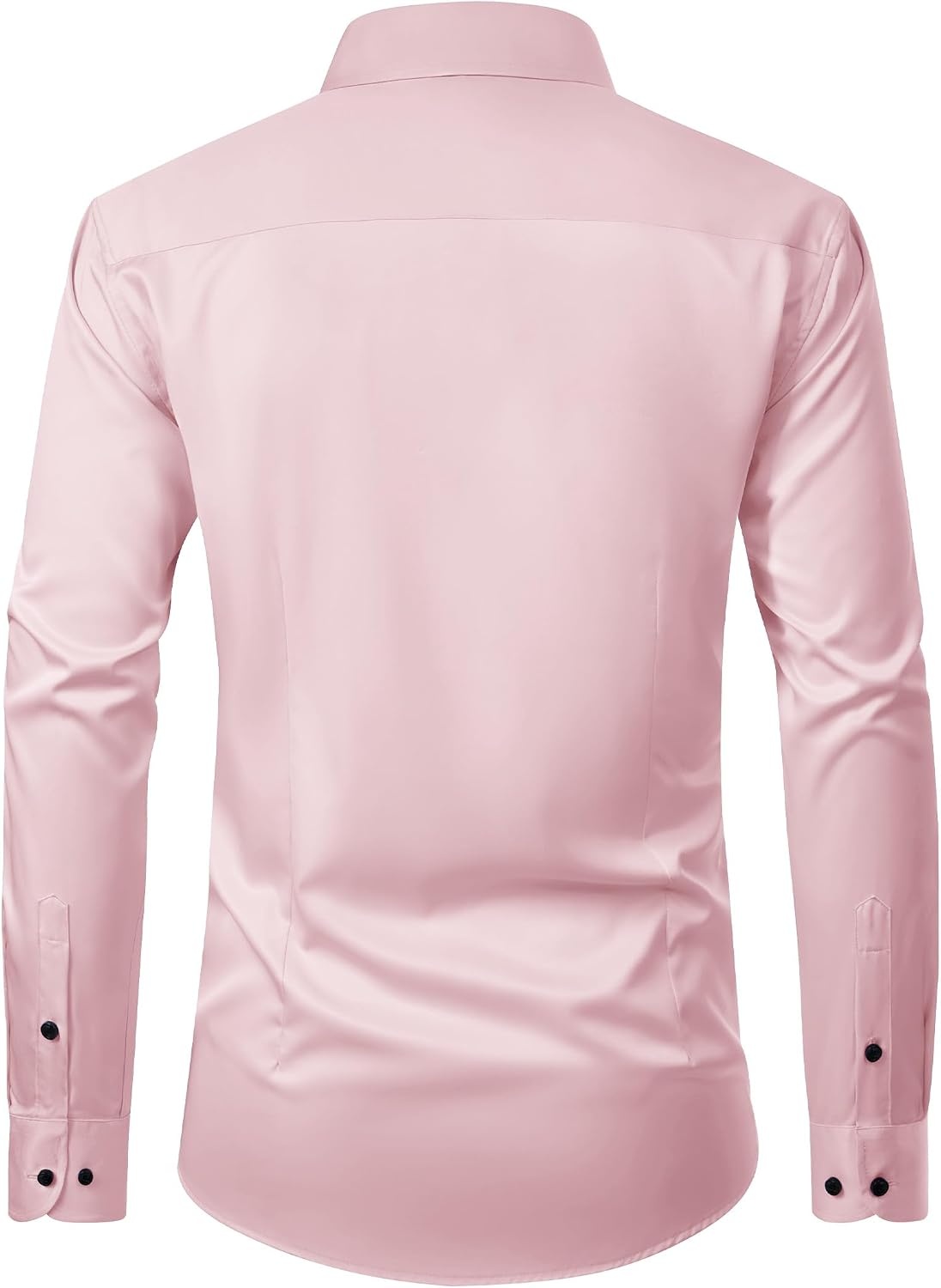 image:imageMens Dress Shirt Long Sleeve Wrinkle Free Stretch Button Down Shirts Non Iron Regular Fit Solid Color Button Up for Business Casual Wedding Office Work Party Dating Interview Meeting FormalPink