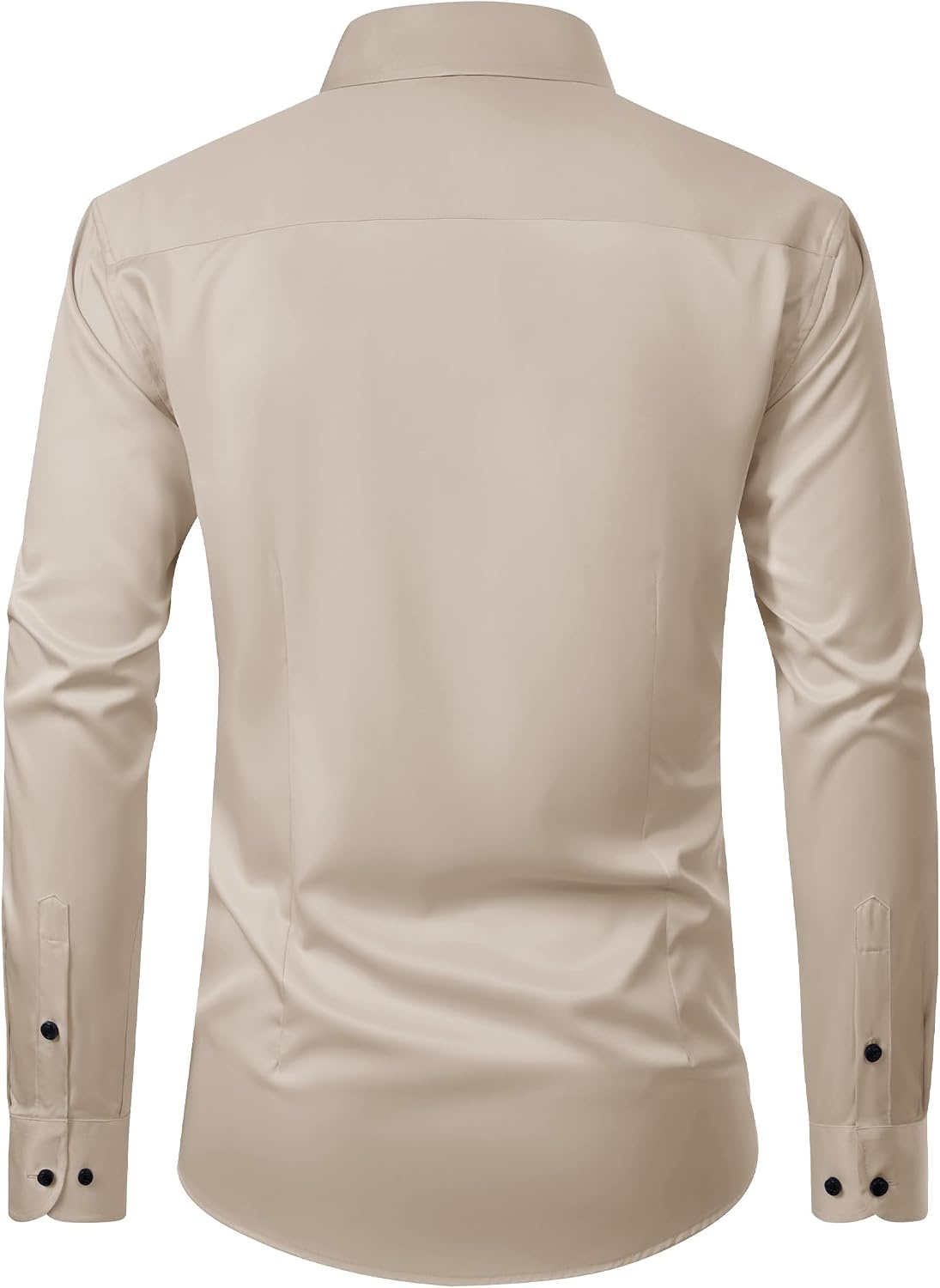 image:imageMens Dress Shirt Long Sleeve Wrinkle Free Stretch Button Down Shirts Non Iron Regular Fit Solid Color Button Up for Business Casual Wedding Office Work Party Dating Interview Meeting FormalTan
