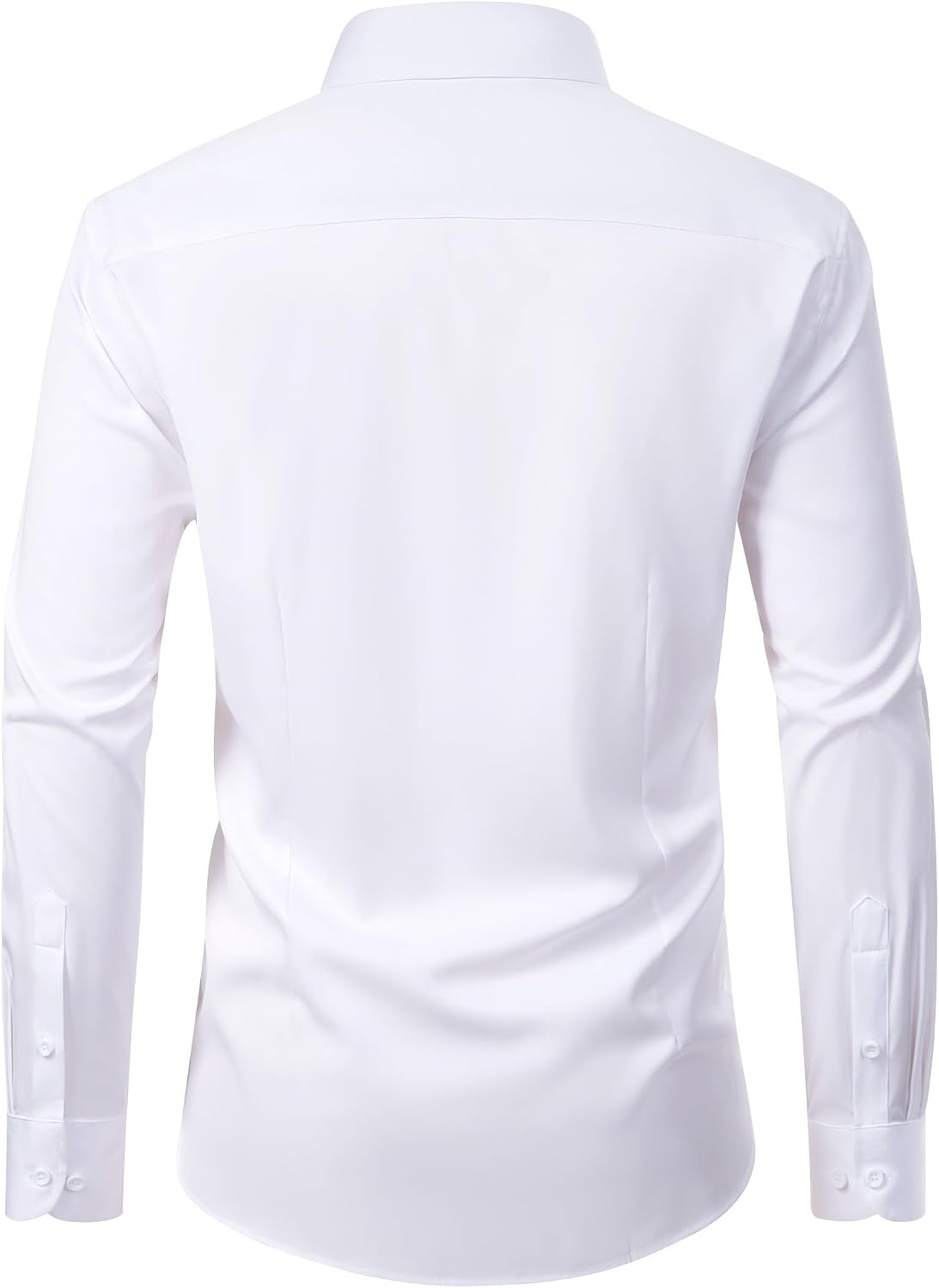image:imageMens Dress Shirt Long Sleeve Wrinkle Free Stretch Button Down Shirts Non Iron Regular Fit Solid Color Button Up for Business Casual Wedding Office Work Party Dating Interview Meeting FormalSolid White
