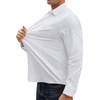 Alimens & Gentle Mens Oxford Shirt Casual Stretch Long Sleeve Dress Shirt | Smart Casual Tops, Wrinkle Resistant, Solid, Untucked Fit, with Chest Pocket, Cotton Blend, Casual Formal Business Occasions(White)