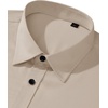 Mens Dress Shirt Long Sleeve Wrinkle Free Stretch Button Down Shirts | Non Iron, Regular Fit Solid Color Button Up, for Business Casual Wedding Office Work Party Dating Interview Meeting Formal(Tan)