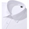 Mens Dress Shirt Long Sleeve Wrinkle Free Stretch Button Down Shirts | Non Iron, Regular Fit Solid Color Button Up, for Business Casual Wedding Office Work Party Dating Interview Meeting Formal(Solid White)