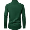 Mens Dress Shirt Long Sleeve Wrinkle Free Stretch Button Down Shirts | Non Iron, Regular Fit Solid Color Button Up, for Business Casual Wedding Office Work Party Dating Interview Meeting Formal(Green)