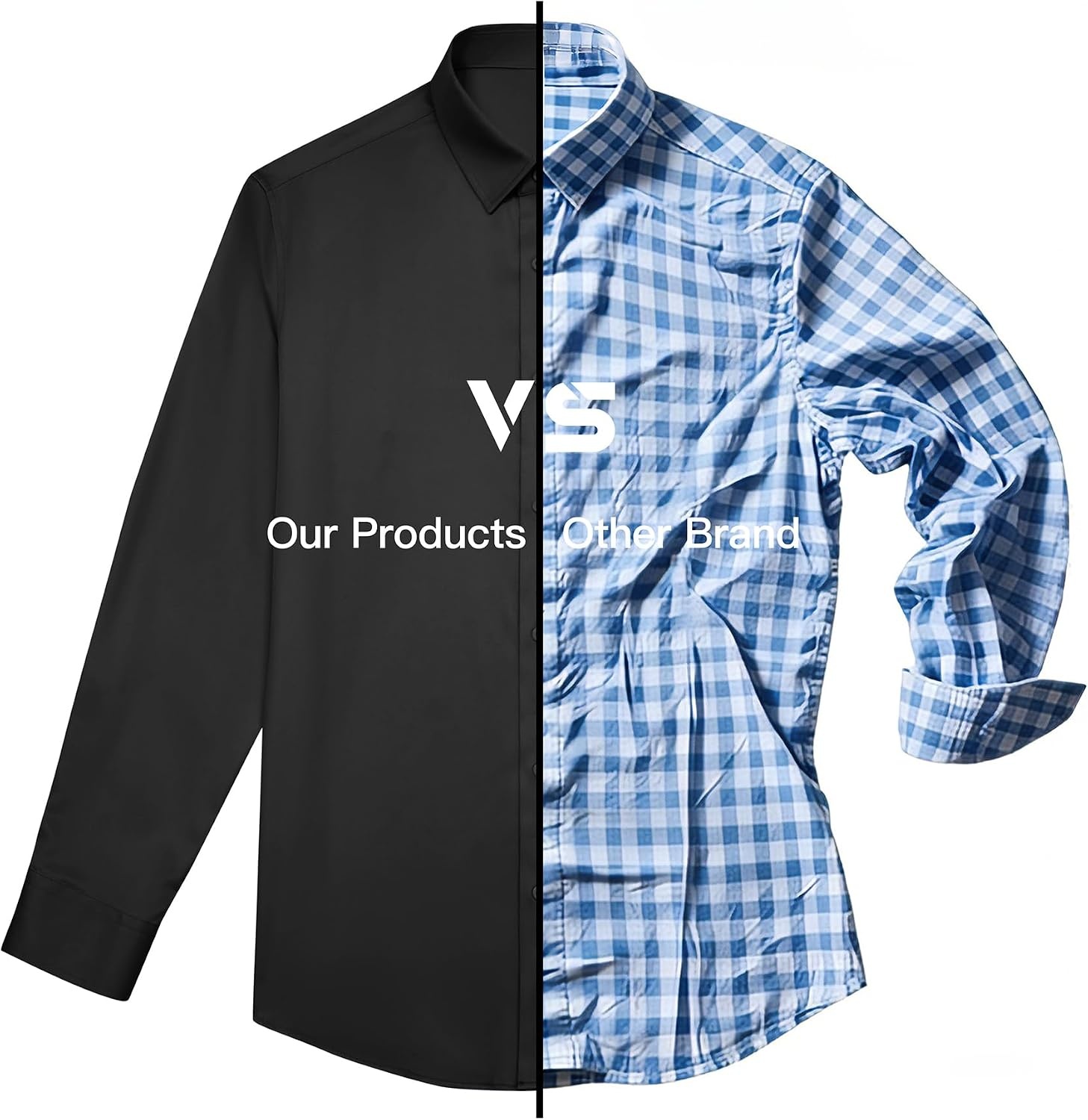 image:imageMens Dress Shirts Wrinkle Free Stretch Long Sleeve Shirt Business Casual wrinkle free stretch breathable comfortable spread collar regular fit can be worn yearround business meeting weddingBlack