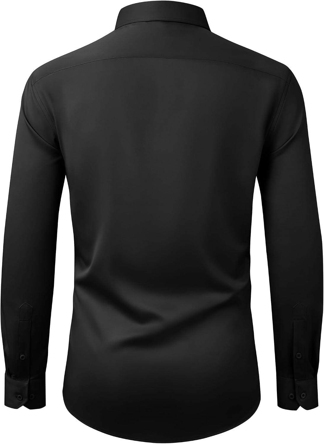 image:imageMens Dress Shirts Wrinkle Free Stretch Long Sleeve Shirt Business Casual wrinkle free stretch breathable comfortable spread collar regular fit can be worn yearround business meeting weddingBlack