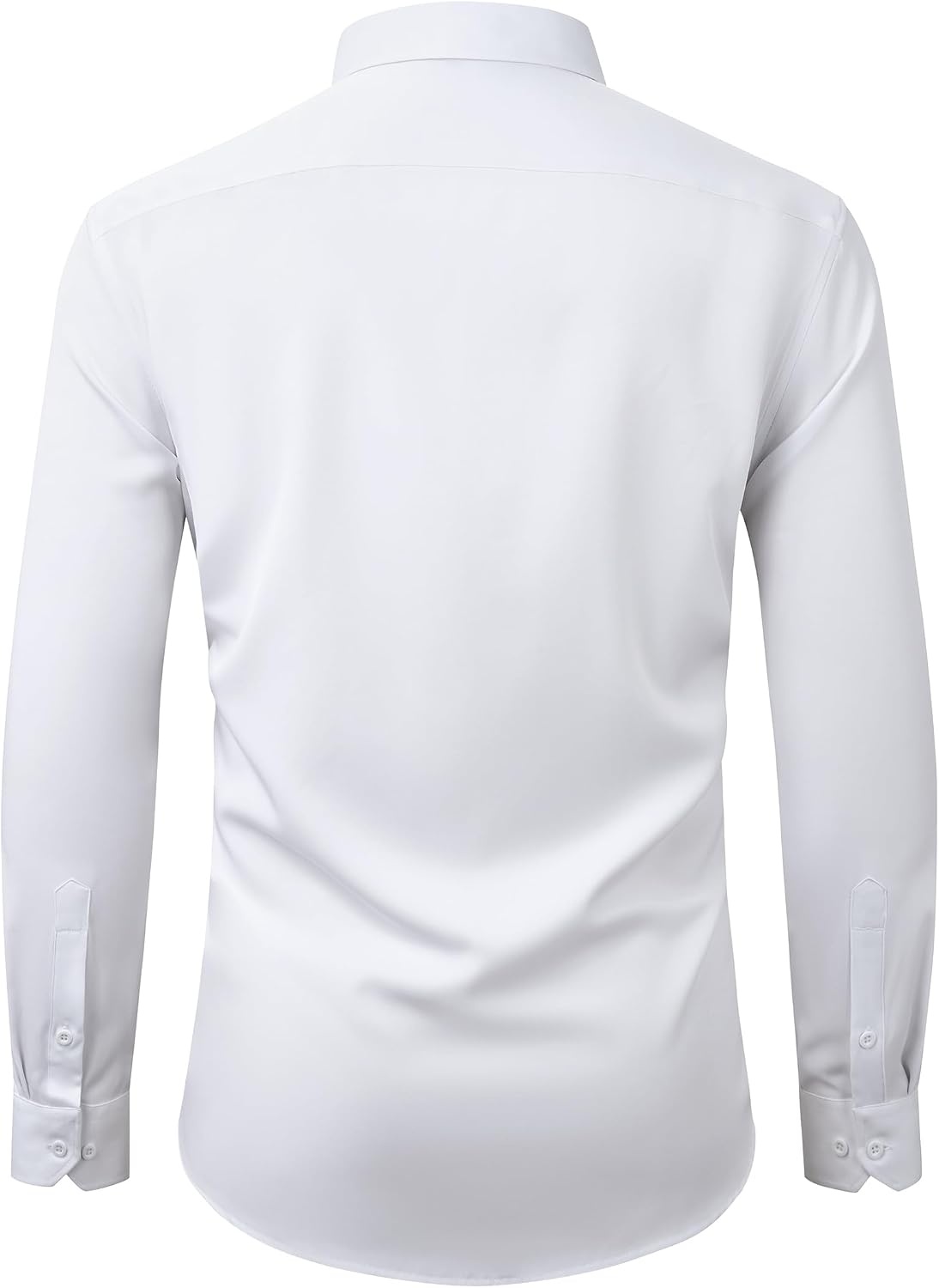 image:imageMens Dress Shirts Wrinkle Free Stretch Long Sleeve Shirt Business Casual wrinkle free stretch breathable comfortable spread collar regular fit can be worn yearround business meeting weddingWhite