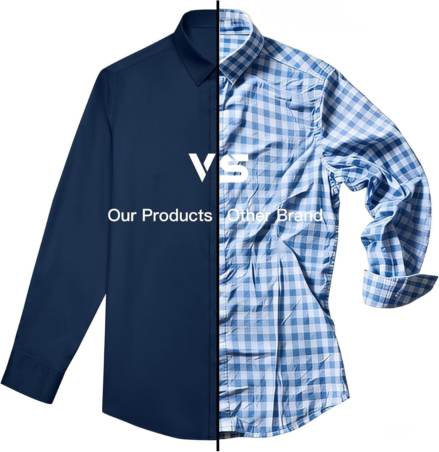 image:imageMens Dress Shirts Wrinkle Free Stretch Long Sleeve Shirt Business Casual wrinkle free stretch breathable comfortable spread collar regular fit can be worn yearround business meeting weddingNavy Blue