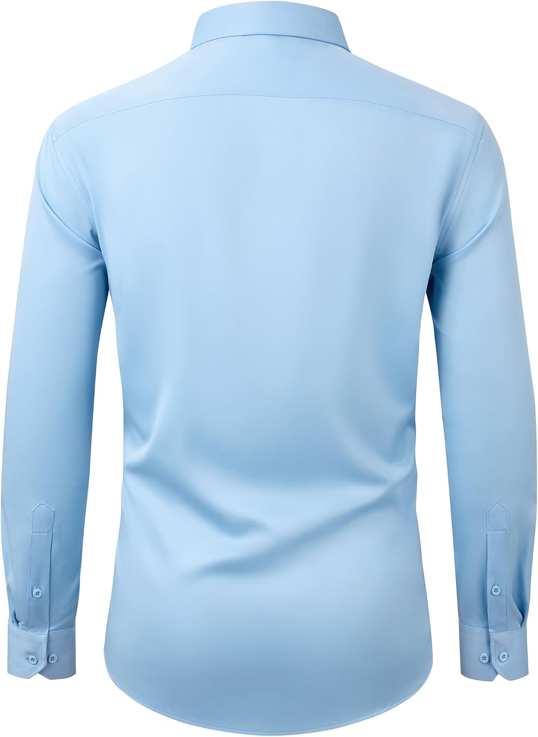 image:imageMens Dress Shirts Wrinkle Free Stretch Long Sleeve Shirt Business Casual wrinkle free stretch breathable comfortable spread collar regular fit can be worn yearround business meeting weddingBlue