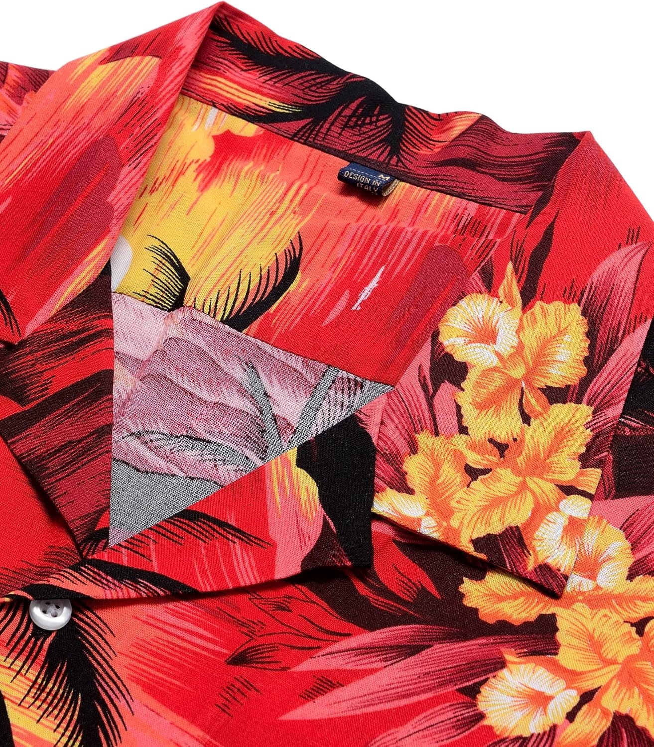 image:imageMens Hawaiian Shirt Summer Beach Casual Short Sleeve Button Down Shirts Aloha Tropical Print Cuban Collar Relaxed Fit for Vacation Beach Party Luau Cruise Holiday Summer Outdoor Wedding1609 Red