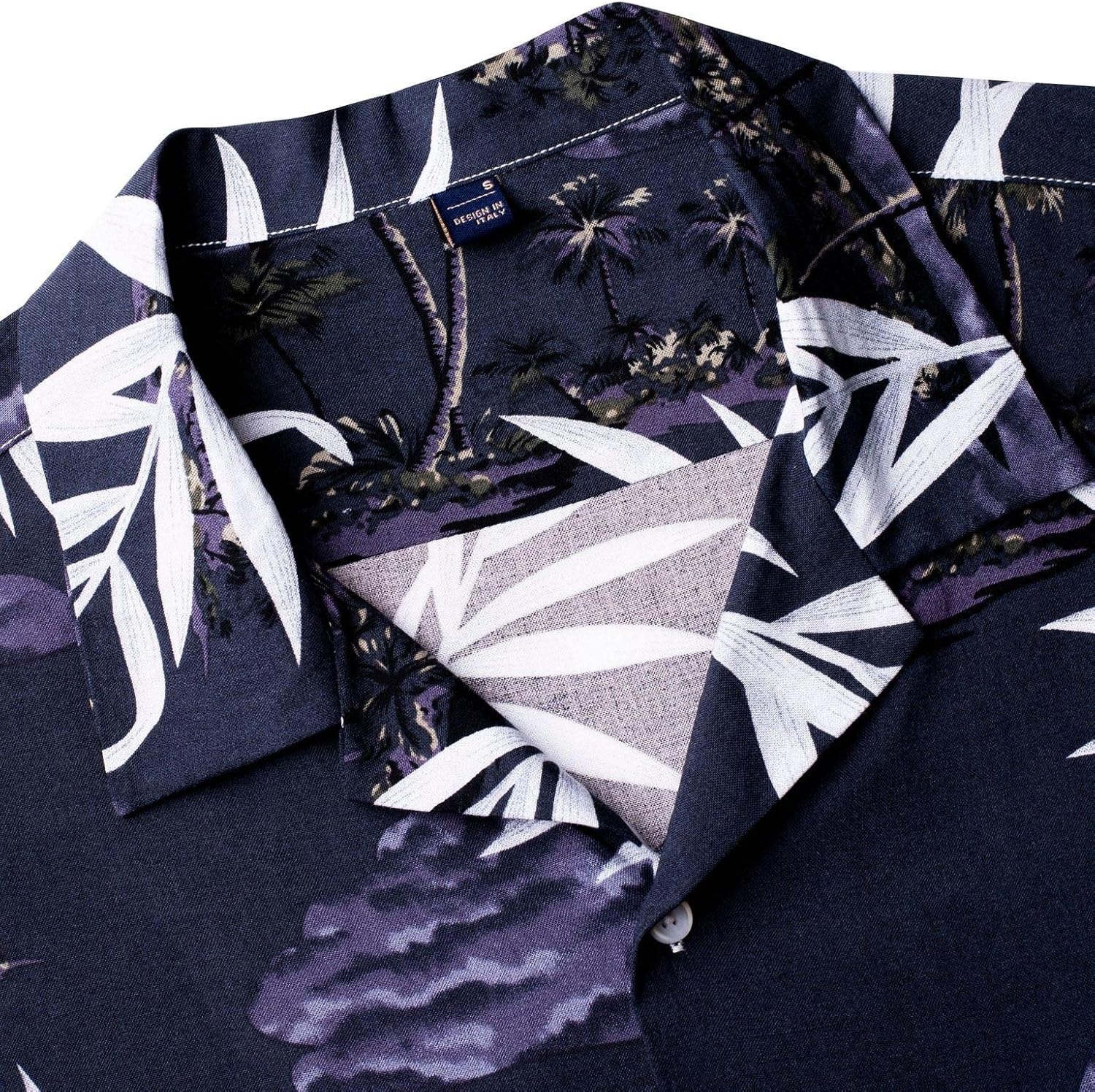 image:imageMens Hawaiian Shirt Summer Beach Casual Short Sleeve Button Down Shirts Aloha Tropical Print Cuban Collar Relaxed Fit for Vacation Beach Party Luau Cruise Holiday Summer Outdoor WeddingDark Purple