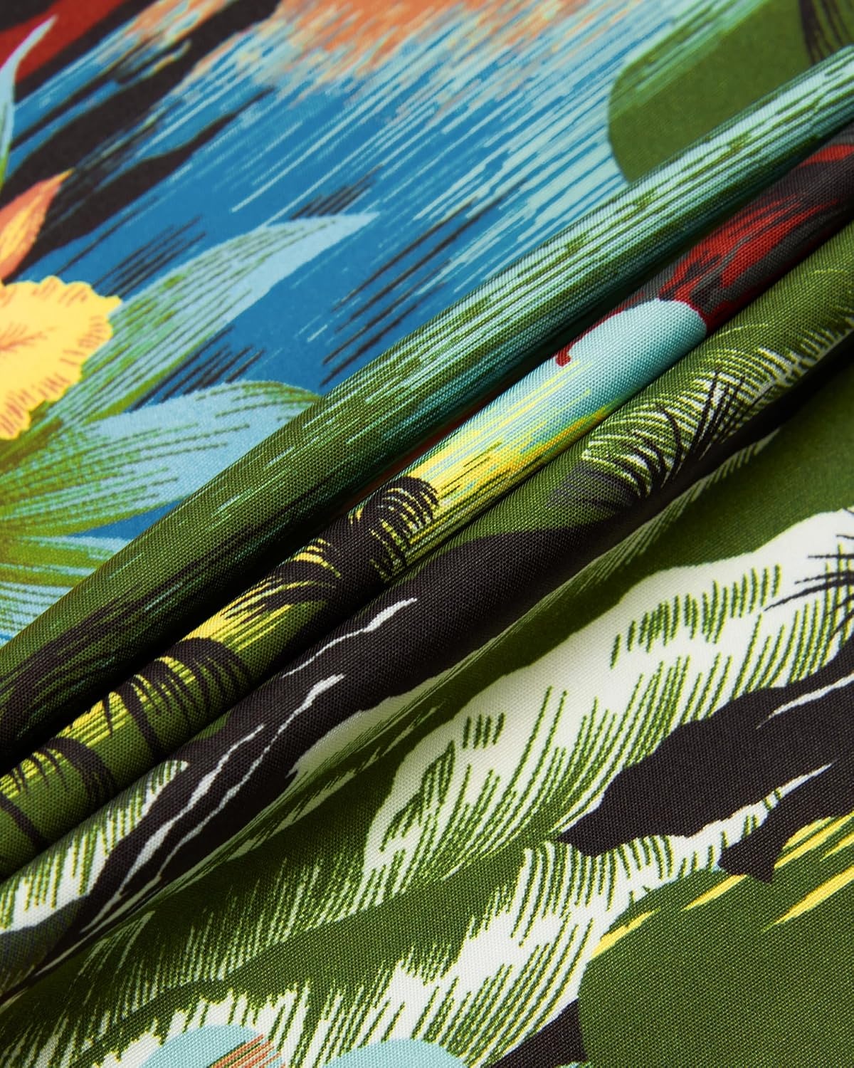 image:imageMens Hawaiian Shirt Summer Beach Casual Short Sleeve Button Down Shirts Aloha Tropical Print Cuban Collar Relaxed Fit for Vacation Beach Party Luau Cruise Holiday Summer Outdoor WeddingBrown Green Beach