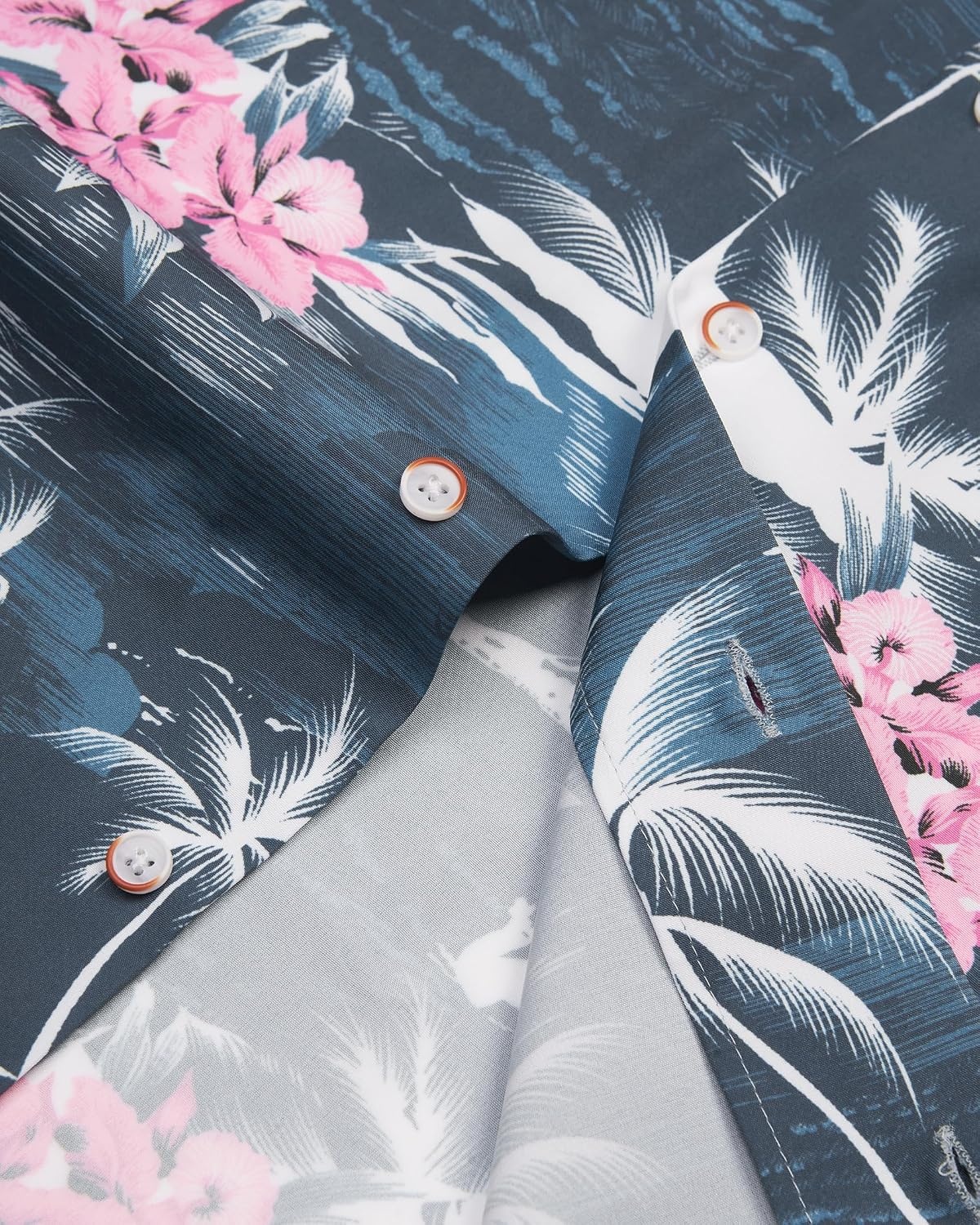 image:imageMens Hawaiian Shirt Summer Beach Casual Short Sleeve Button Down Shirts Aloha Tropical Print Cuban Collar Relaxed Fit for Vacation Beach Party Luau Cruise Holiday Summer Outdoor WeddingDark Blue Beach