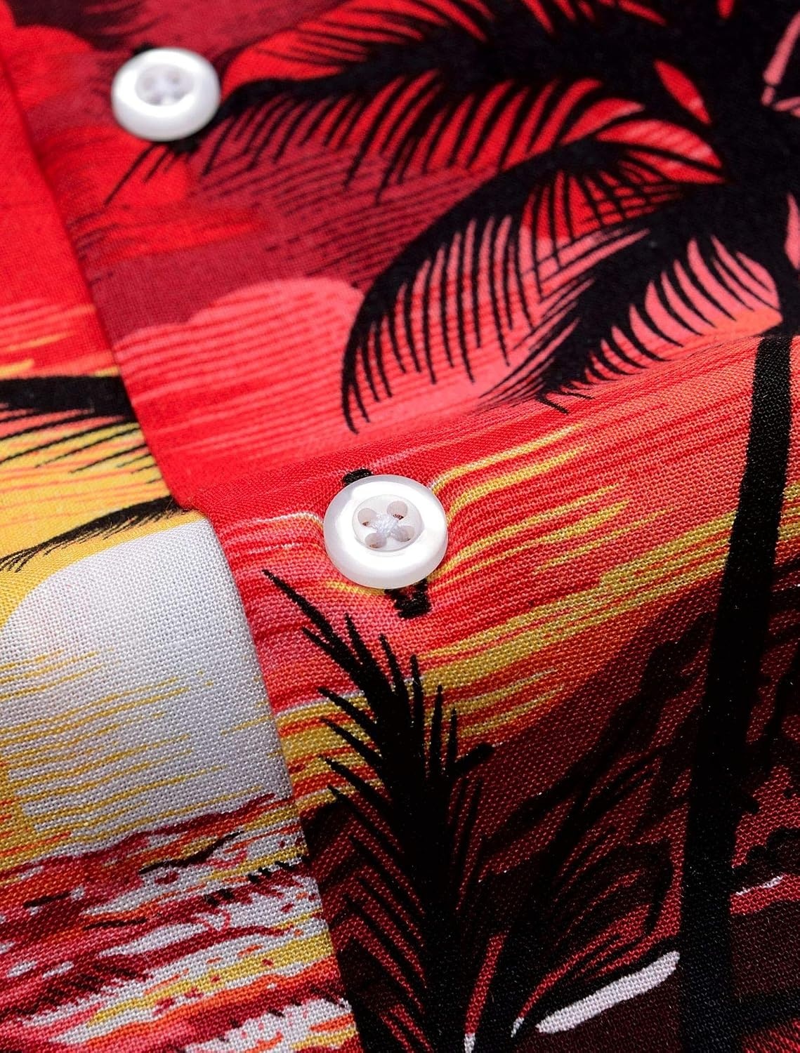 image:imageMens Hawaiian Shirt Summer Beach Casual Short Sleeve Button Down Shirts Aloha Tropical Print Cuban Collar Relaxed Fit for Vacation Beach Party Luau Cruise Holiday Summer Outdoor Wedding1609 Red