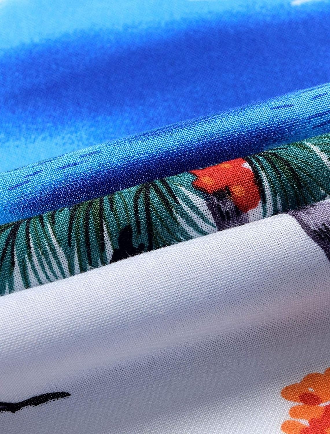 image:imageMens Hawaiian Shirt Summer Beach Casual Short Sleeve Button Down Shirts Aloha Tropical Print Cuban Collar Relaxed Fit for Vacation Beach Party Luau Cruise Holiday Summer Outdoor WeddingBlue Sky