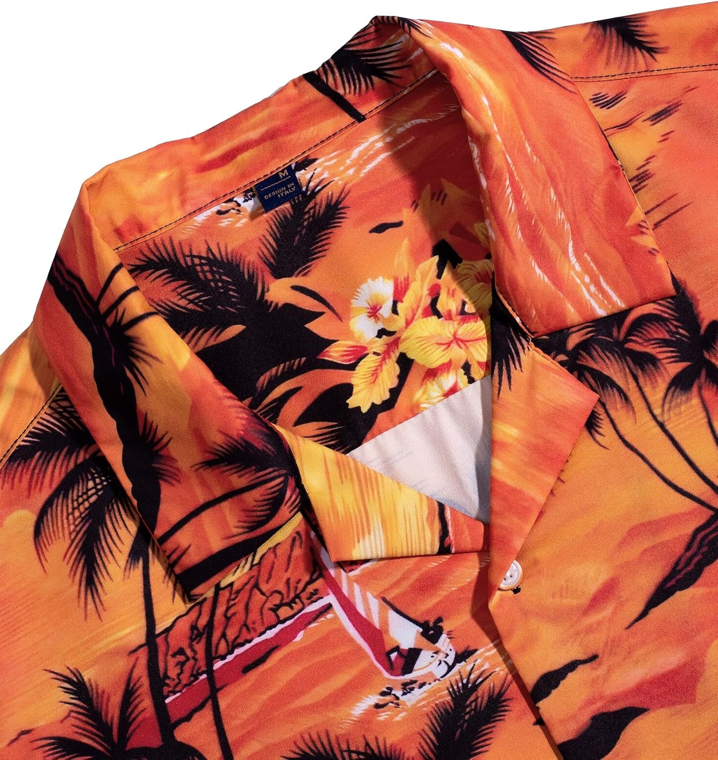 image:imageMens Hawaiian Shirt Summer Beach Casual Short Sleeve Button Down Shirts Aloha Tropical Print Cuban Collar Relaxed Fit for Vacation Beach Party Luau Cruise Holiday Summer Outdoor WeddingDusk