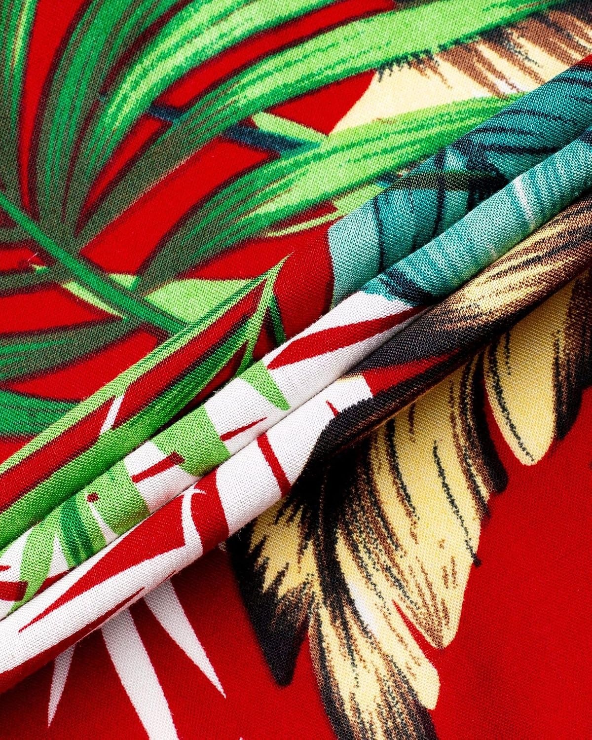 image:imageMens Hawaiian Shirt Summer Beach Casual Short Sleeve Button Down Shirts Aloha Tropical Print Cuban Collar Relaxed Fit for Vacation Beach Party Luau Cruise Holiday Summer Outdoor WeddingRed Green