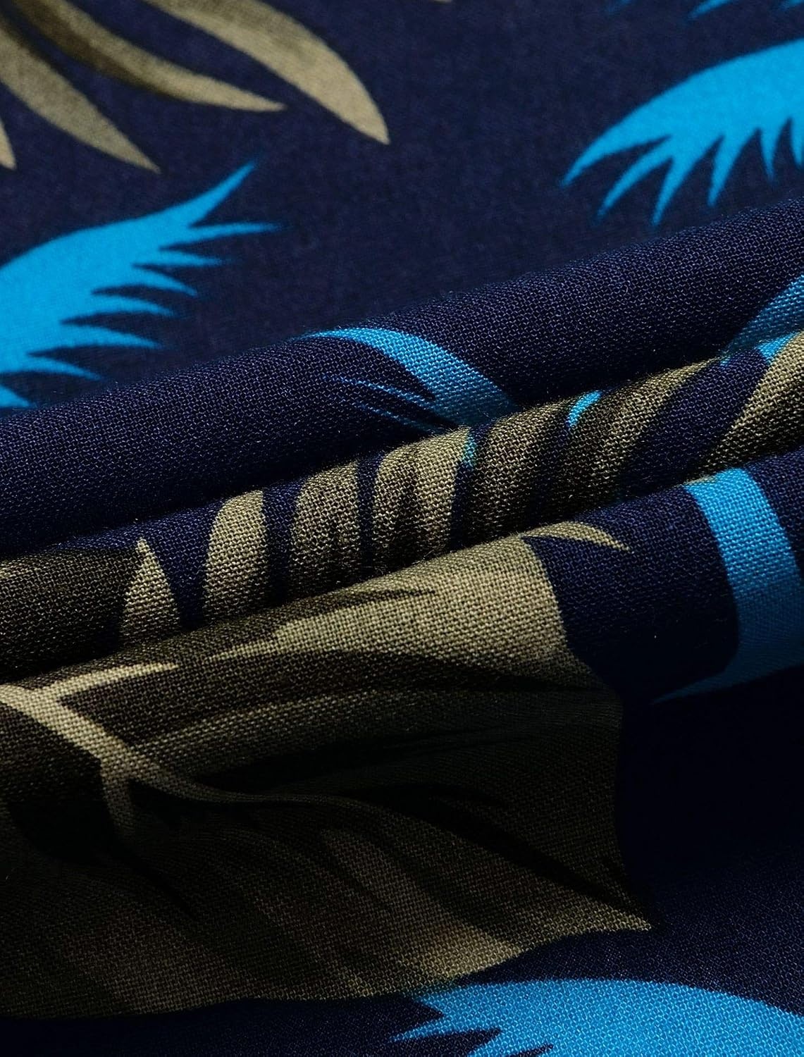 image:imageMens Hawaiian Shirt Summer Beach Casual Short Sleeve Button Down Shirts Aloha Tropical Print Cuban Collar Relaxed Fit for Vacation Beach Party Luau Cruise Holiday Summer Outdoor WeddingNavy Blue