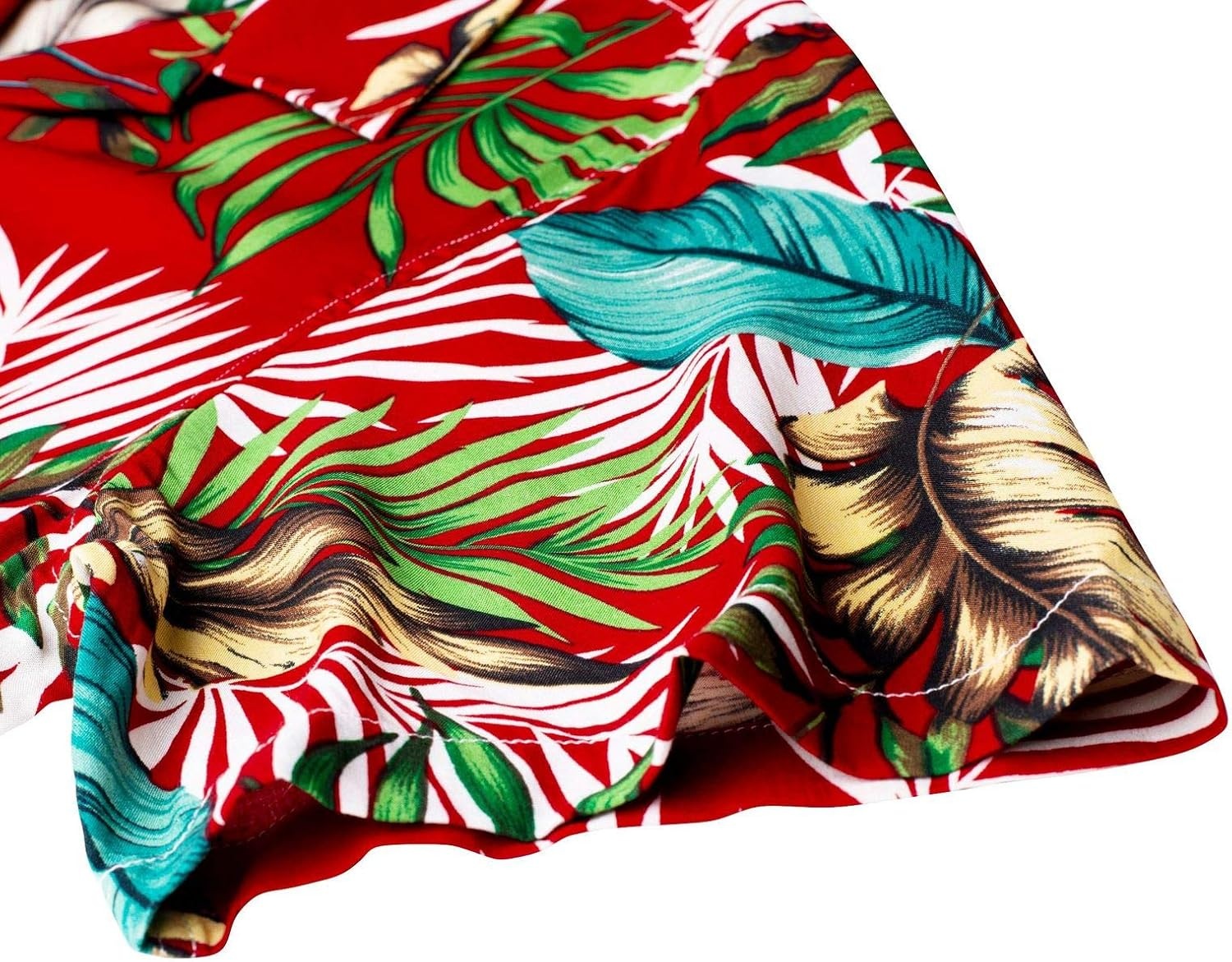 image:imageMens Hawaiian Shirt Summer Beach Casual Short Sleeve Button Down Shirts Aloha Tropical Print Cuban Collar Relaxed Fit for Vacation Beach Party Luau Cruise Holiday Summer Outdoor WeddingRed Green