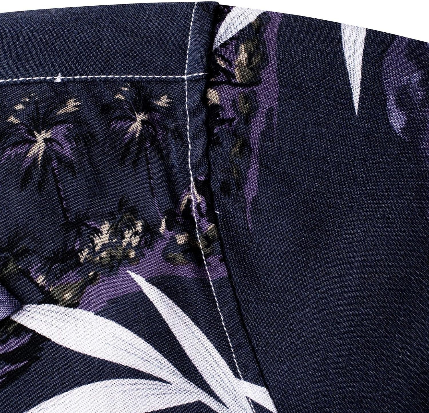 image:imageMens Hawaiian Shirt Summer Beach Casual Short Sleeve Button Down Shirts Aloha Tropical Print Cuban Collar Relaxed Fit for Vacation Beach Party Luau Cruise Holiday Summer Outdoor WeddingDark Purple