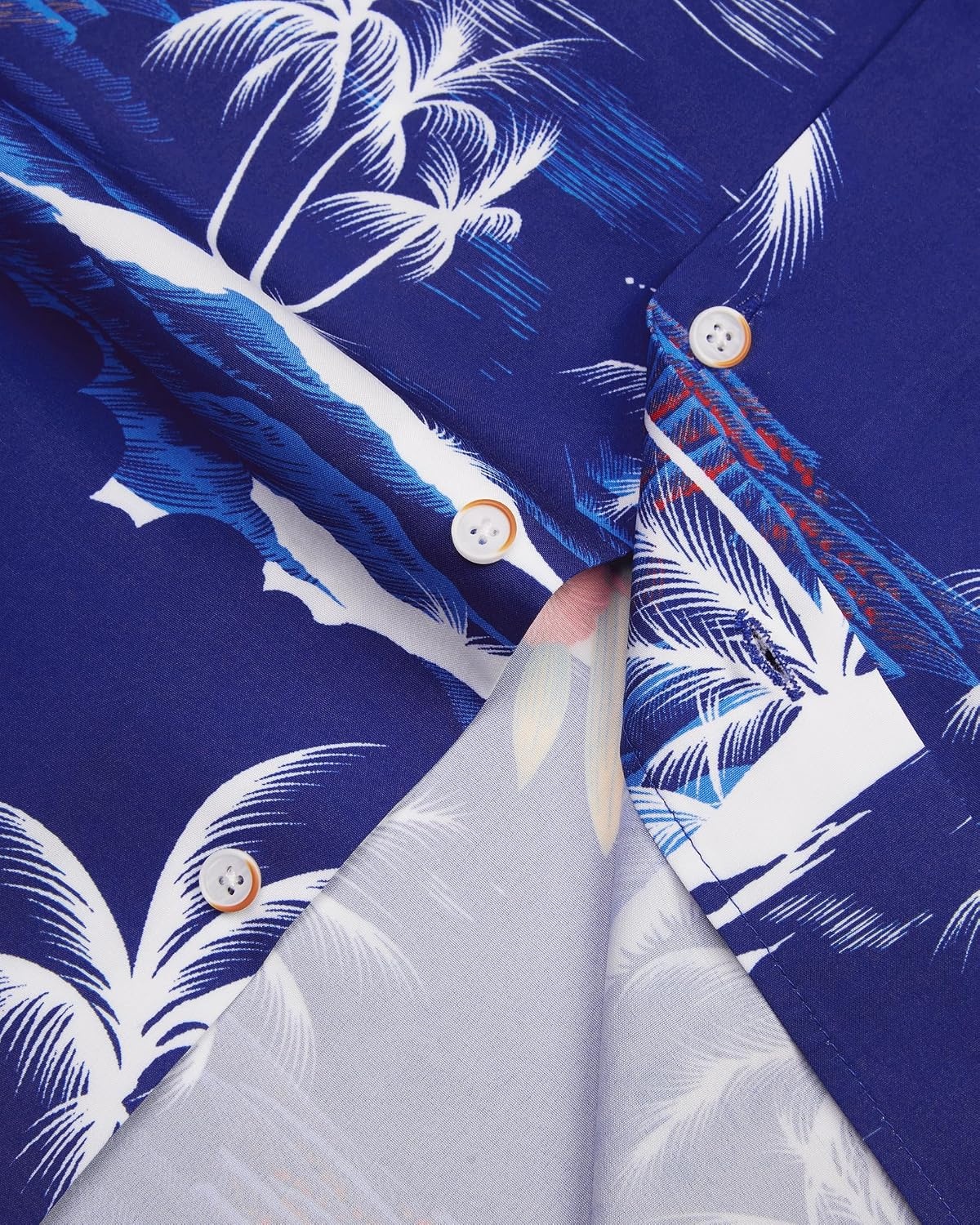 image:imageMens Hawaiian Shirt Summer Beach Casual Short Sleeve Button Down Shirts Aloha Tropical Print Cuban Collar Relaxed Fit for Vacation Beach Party Luau Cruise Holiday Summer Outdoor WeddingBright Blue Beach