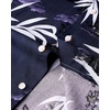 Mens Hawaiian Shirt Summer Beach Casual Short Sleeve Button Down Shirts | Aloha Tropical Print, Cuban Collar, Relaxed Fit, for Vacation Beach Party Luau, Cruise, Holiday, Summer Outdoor Wedding(Dark Purple)