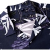 Mens Hawaiian Shirt Summer Beach Casual Short Sleeve Button Down Shirts | Aloha Tropical Print, Cuban Collar, Relaxed Fit, for Vacation Beach Party Luau, Cruise, Holiday, Summer Outdoor Wedding(Dark Purple)