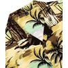 Mens Hawaiian Shirt Summer Beach Casual Short Sleeve Button Down Shirts | Aloha Tropical Print, Cuban Collar, Relaxed Fit, for Vacation Beach Party Luau, Cruise, Holiday, Summer Outdoor Wedding(Yellow Beach)