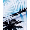 Mens Hawaiian Shirt Summer Beach Casual Short Sleeve Button Down Shirts | Aloha Tropical Print, Cuban Collar, Relaxed Fit, for Vacation Beach Party Luau, Cruise, Holiday, Summer Outdoor Wedding(Blue White Palm)