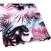 Mens Hawaiian Shirt Summer Beach Casual Short Sleeve Button Down Shirts | Aloha Tropical Print, Cuban Collar, Relaxed Fit, for Vacation Beach Party Luau, Cruise, Holiday, Summer Outdoor Wedding(Rosy White Palm)