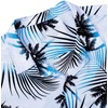 Mens Hawaiian Shirt Summer Beach Casual Short Sleeve Button Down Shirts | Aloha Tropical Print, Cuban Collar, Relaxed Fit, for Vacation Beach Party Luau, Cruise, Holiday, Summer Outdoor Wedding(Blue White Palm)