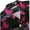 Mens Hawaiian Shirt Summer Beach Casual Short Sleeve Button Down Shirts | Aloha Tropical Print, Cuban Collar, Relaxed Fit, for Vacation Beach Party Luau, Cruise, Holiday, Summer Outdoor Wedding(Rosy Black Beach)