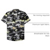 Mens Hawaiian Shirt Summer Beach Casual Short Sleeve Button Down Shirts | Aloha Tropical Print, Cuban Collar, Relaxed Fit, for Vacation Beach Party Luau, Cruise, Holiday, Summer Outdoor Wedding(Black Beach)