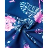 Mens Hawaiian Shirt Summer Beach Casual Short Sleeve Button Down Shirts | Aloha Tropical Print, Cuban Collar, Relaxed Fit, for Vacation Beach Party Luau, Cruise, Holiday, Summer Outdoor Wedding(Navy Rosy)